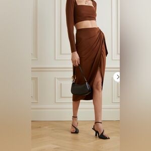 Reformation Jeans Aruba Brown Wrap Women's Skirt